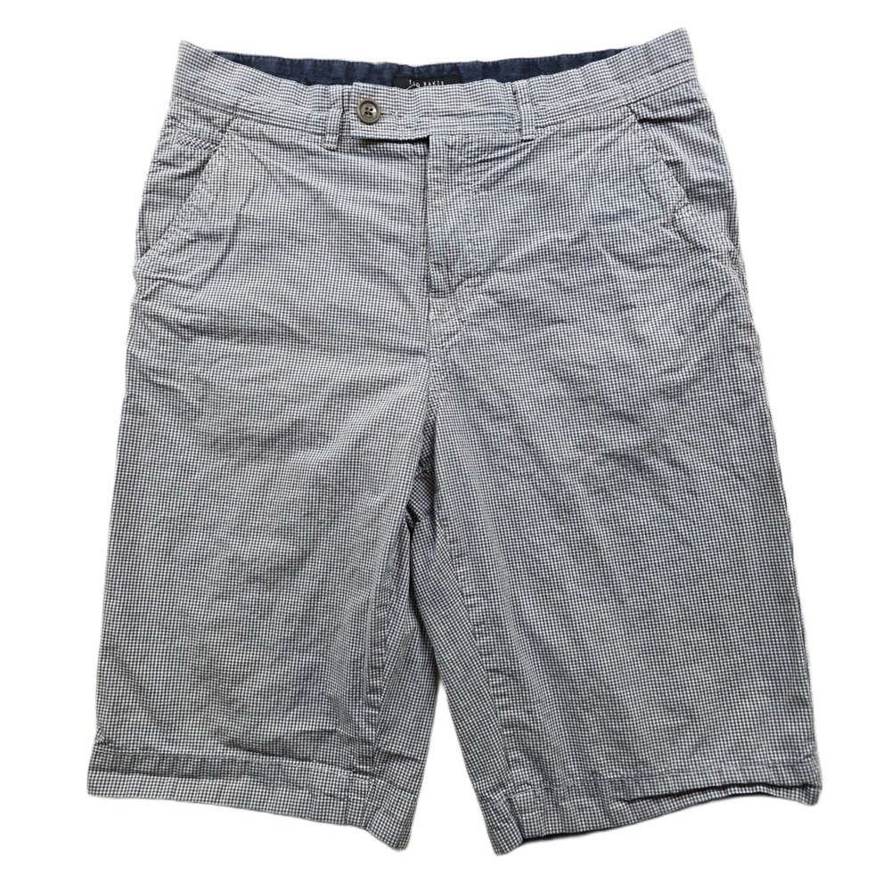 Ted Baker Chino Shorts Mens 30R Navy White Gingham Cotton Casual